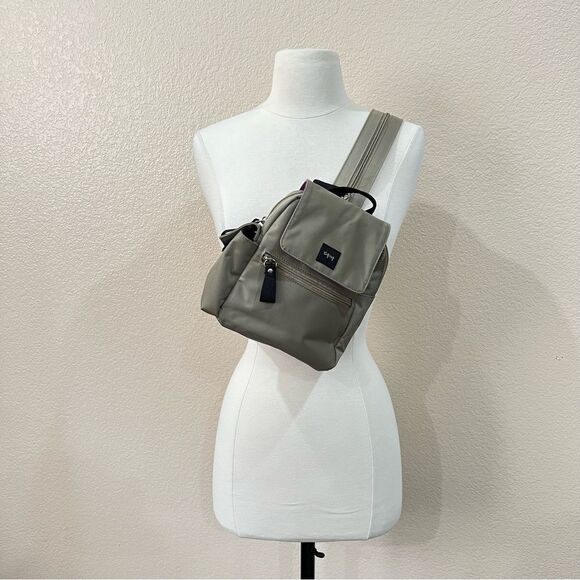 Esprit Tan Nylon Mini Convertible Sling Backpack main image 13
